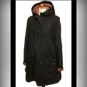 Women's barbour wax Hooded Jacket size U.S. 8